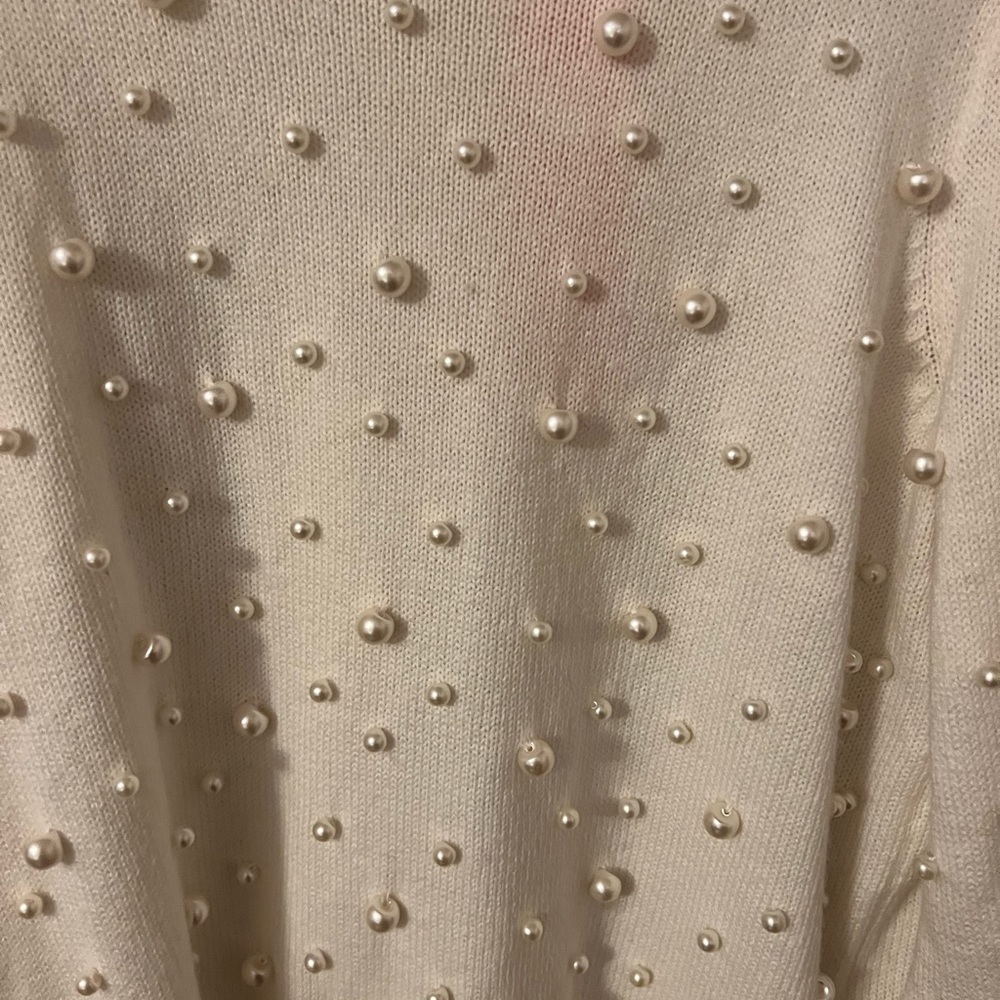 Lilly Pulitzer Ginny pearl sweater coconut size large nwt - Picture 6 of 6